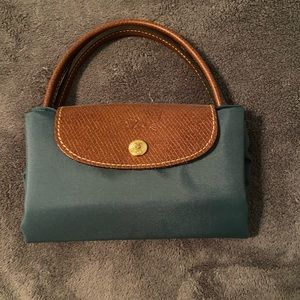 Longchamp small teal tote